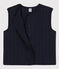 Flauschige Damen-Weste blau SMOKING