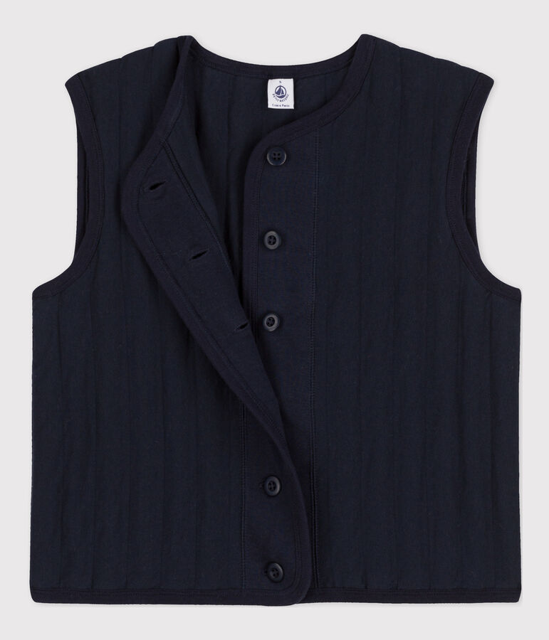 Flauschige Damen-Weste blau