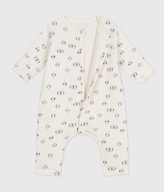 Wattierter Baby-Overall aus Baumwolle mit Pinguin-Motiv blau MILK/ SOIR