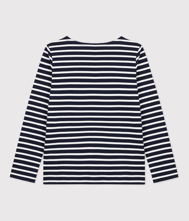 Streifenshirt aus Baumwolle f&uuml;r Damen blau/weiss