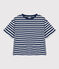Damen-T-Shirt LE BOXY aus Baumwolle blau MEDIEVAL/ FUMEE