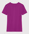 Damen-T-Shirt aus Baumwolle mit V-Ausschnitt violett