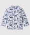 Baby-Sweatshirt aus Molton mit Muster für Jungen grau POUSSIERE/blau SMOKING