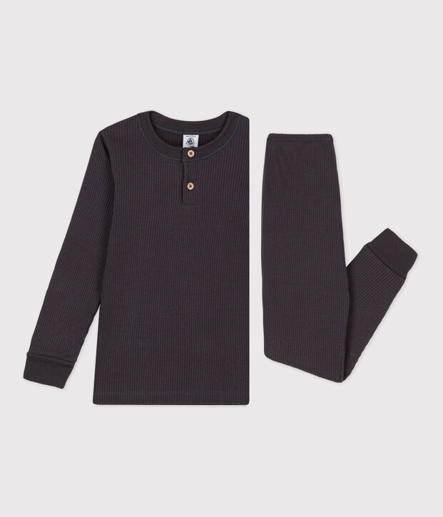 Kinderpyjama aus Baumwolle grau