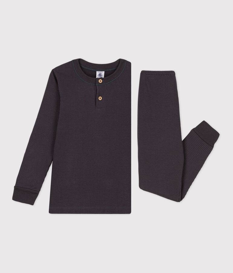 Kinderpyjama aus Baumwolle grau