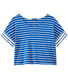 Überschnittenes Damen-T-Shirt mit Streifenmuster