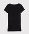 Eng anliegendes T-Shirt mit V-Ausschnitt aus Baumwolle für Damen schwarz NOIR