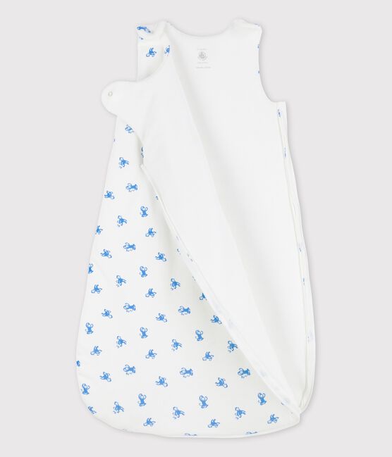 Babyschlafsack aus Bio-Baumwolle weiss MARSHMALLOW/blau BRASIER