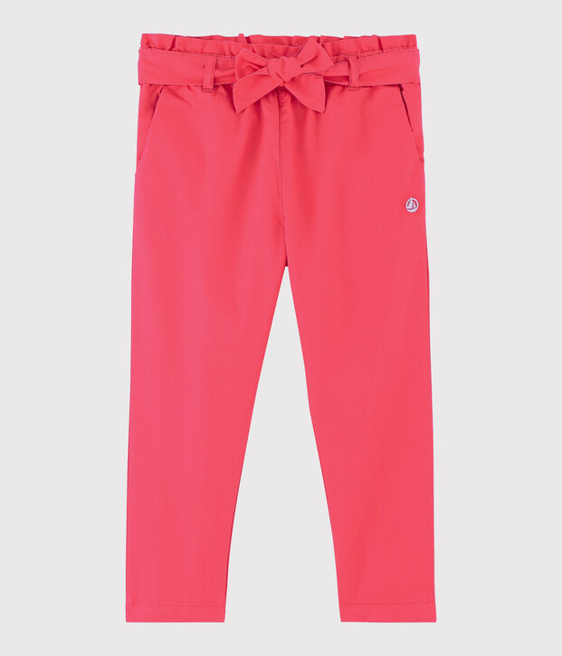 Kinderhose aus Sergestoff f&uuml;r M&auml;dchen rosa