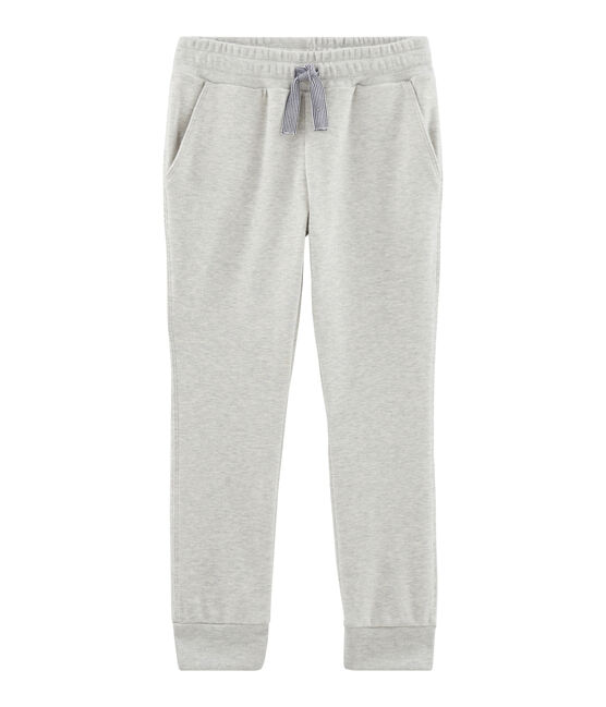 Kinderhose aus Jerseystoff für Jungen grau POUSSIERE CHINE