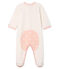 Baby-Strampler aus Nicki für Mädchen weiss MARSHMALLOW/rosa MINOIS