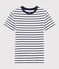 Damen-T-Shirt mit Rundhalsausschnitt weiss MARSHMALLOW/blau SMOKING