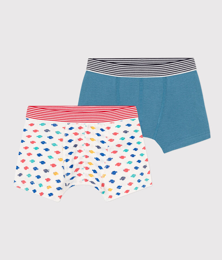 2er-Set Boxershorts aus Baumwolle mit Meerestieren f&uuml;r Jungen vielfarbig