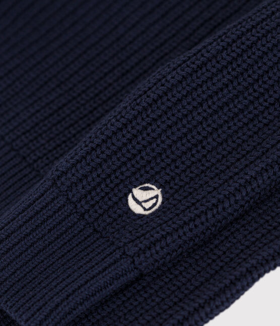 Kinderpullover aus Wolle und Baumwolle für Jungen blau SMOKING