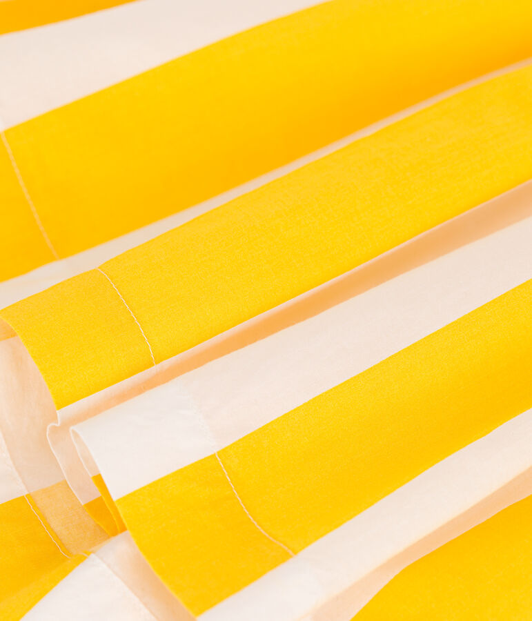 Kinder-Rock aus Baumwolle mit Streifen weiss/gelb