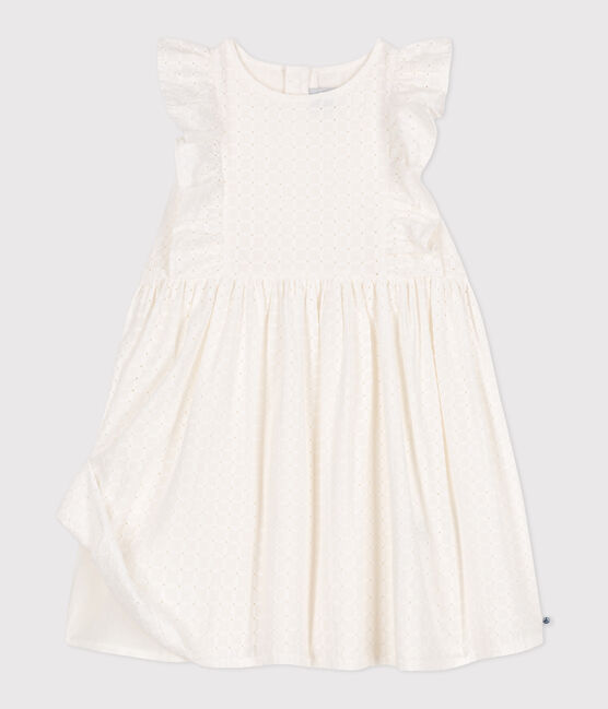 Ärmelloses Kinder-Kleid aus Baumwolle weiss MARSHMALLOW