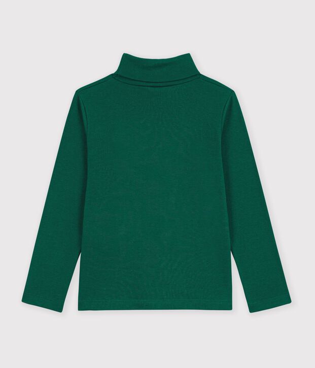 Kinder-Rollkragenshirt aus einfarbiger Baumwolle TREE