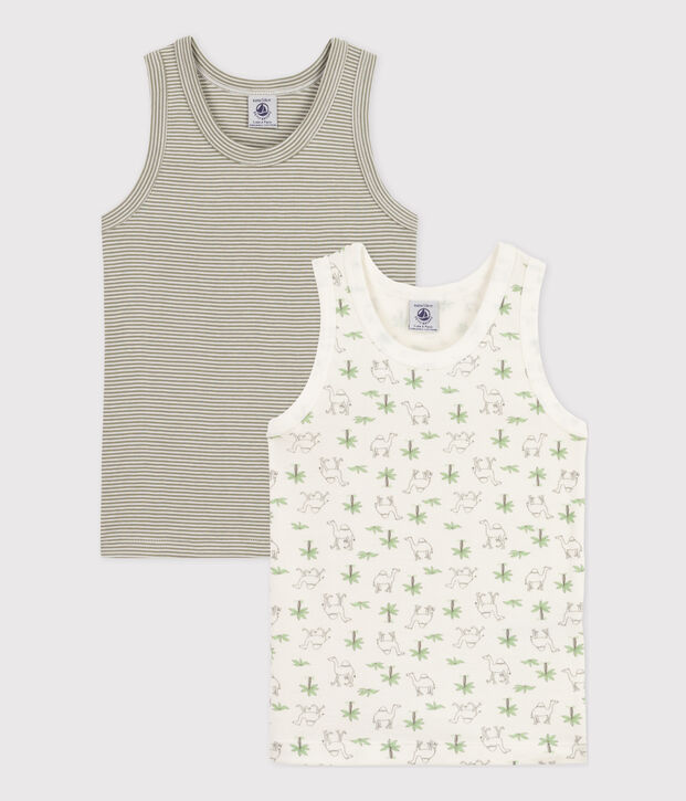 2er-Set Unterhemden aus Baumwolle f&uuml;r Jungen vielfarbig