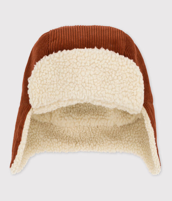 Baby-Schapka aus Cord braun CINA