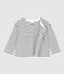 Baby-Cardigan aus Molton weiss MARSHMALLOW/blau SMOKING