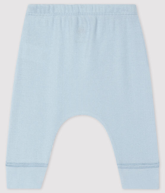 Baby-Leggings aus 2x2-Rippstrick aus Bio-Baumwolle blau FRAICHEUR