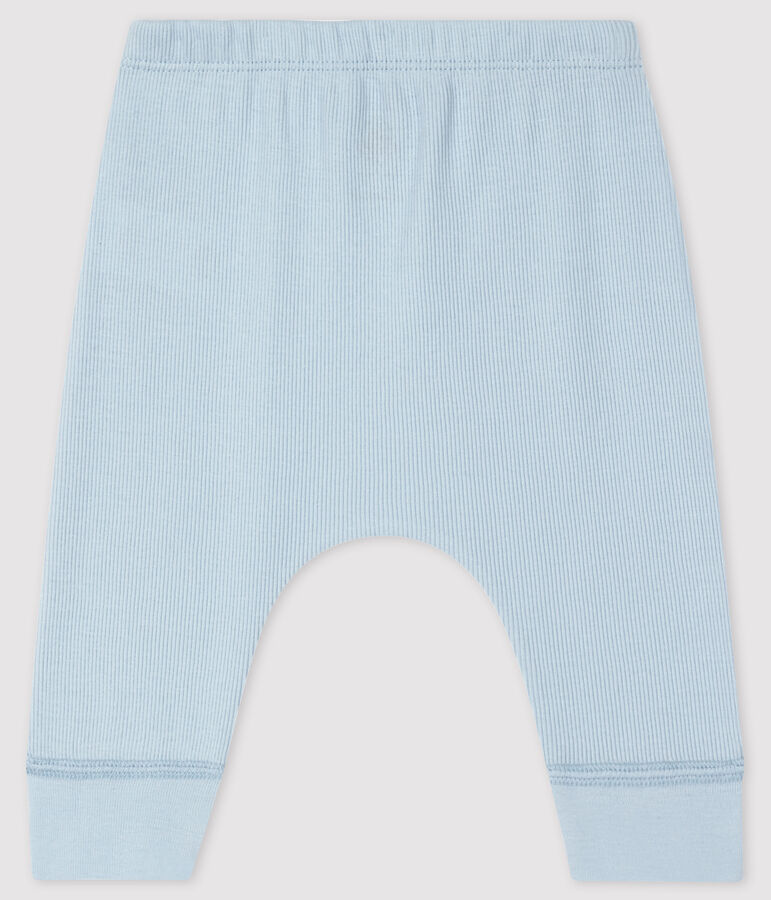 Baby-Leggings aus 2x2-Rippstrick aus Bio-Baumwolle blau FRAICHEUR