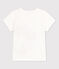 Kurzärmeliges T-Shirt aus Baumwolle für Mädchen weiss MARSHMALLOW