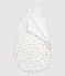 Baby-Schlafsack aus Bio-Baumwolle mit farbigem Tiermuster weiss MARSHMALLOW/weiss MULTICO