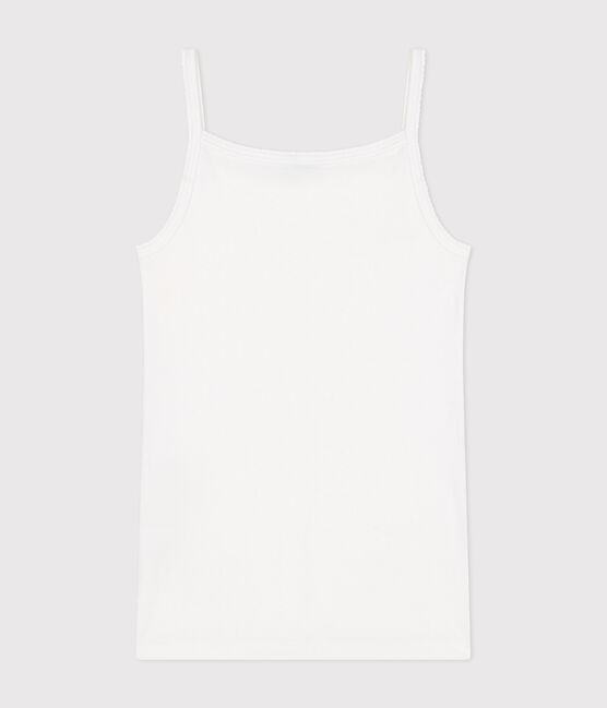 Spaghetti-Top aus Baumwolle für Damen weiss ECUME
