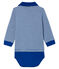 Baby-Polo-Body für Jungen, mit Milleraies-Streifenmuster. blau LIMOGES/weiss MARSHMALLOW