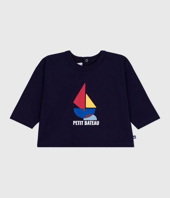 Langärmeliges Baby-T-Shirt aus Baumwolle mit Katzenmotiv SOIR