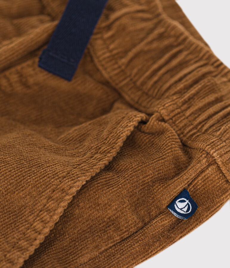 Kinder-Hose mit geradem Schnitt aus Fein-Cord f&uuml;r Jungen braun