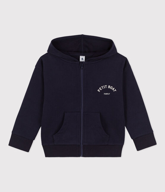 Kinder-Hoodie Petit Boat für Jungen, mit Reißverschluss blau SMOKING