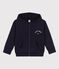 Kinder-Hoodie Petit Boat für Jungen, mit Reißverschluss blau SMOKING