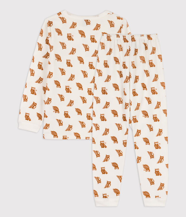 Kinderpyjama aus Nicki weiss/braun