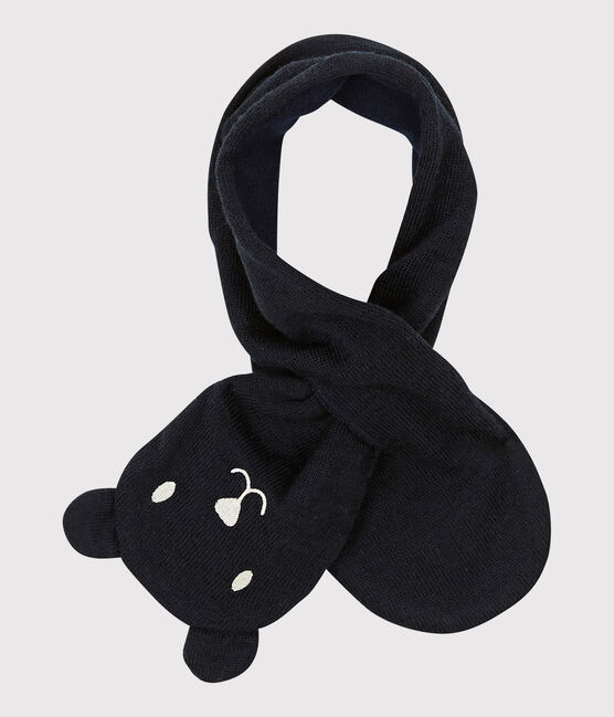 Baby-Schal mit Mikrofleecefutter blau SMOKING