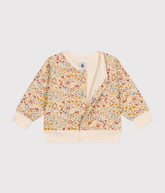 Baby-Cardigan aus gestepptem Doppeljersey weiss AVALANCHE/ MULTICO