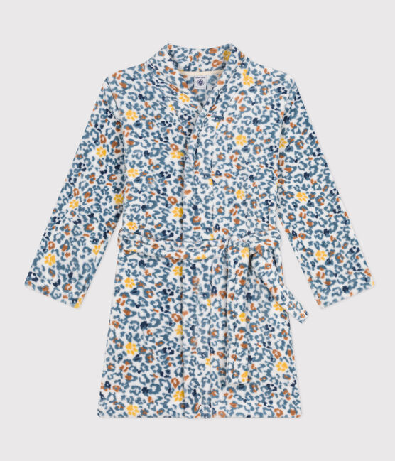 Morgenmantel aus Fleece MARSHMALLOW/ POLOCHON/ MULTICO