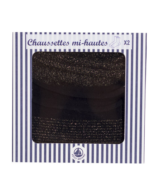 Set Wadensocken für Damen schwarz NOIR/gelb OR