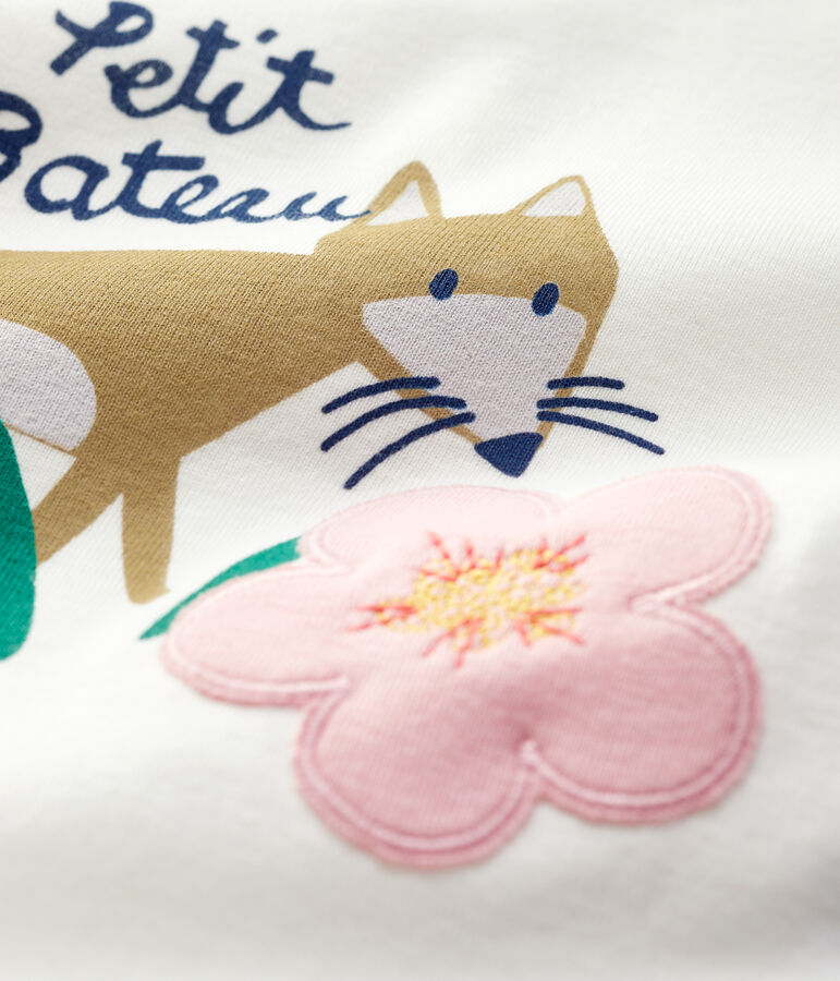 Baby-Bluse aus Baumwolle. weiss