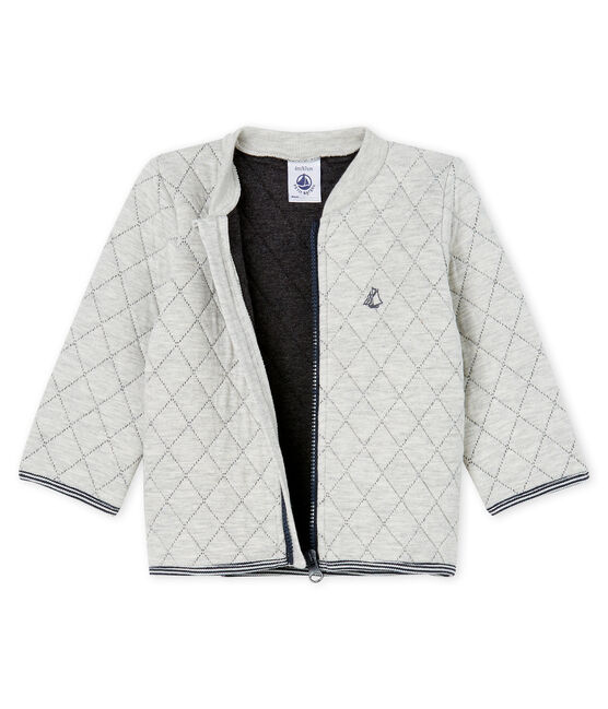 Baby-Cardigan aus gestepptem Doppeljersey für Jungen grau BELUGA CHINE CN