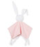 Baby-Kuschelhäschen aus Rippstrick rosa CHARME/weiss MARSHMALLOW