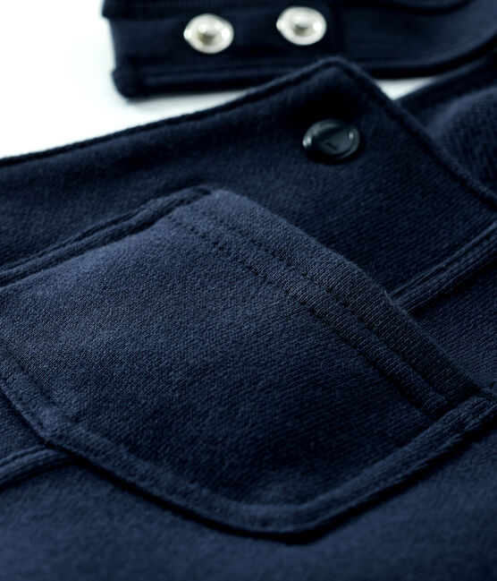 Lange Baby-Latzhose aus Molton für Jungen blau SMOKING