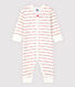 Fußloser Baby-Strampler aus Jacquard mit Petit Bateau-Motiv "Je t'aime"