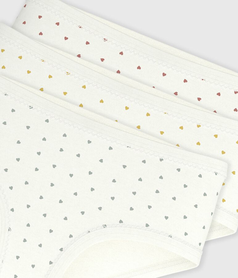 Set Kinder-Slips High Waist aus Baumwolle mit Herzmotiv variante 1