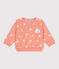 Baby-Sweatshirt aus Baumwoll-Frottee mit Sonnenmuster orange ABRICOT/ MARSHMALLOW