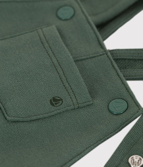 Lange Baby-Latzhose aus Molton grün CROCO
