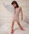 Kurzer Kinderpyjama mit unifarbenem Tanktop aus Baumwolle und Lyocell rosa SALINE