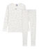 Snugfit-Kinderpyjama aus Baumwolle mit paillettiertem Sternen-Print für Mädchen weiss MARSHMALLOW/weiss MULTICO