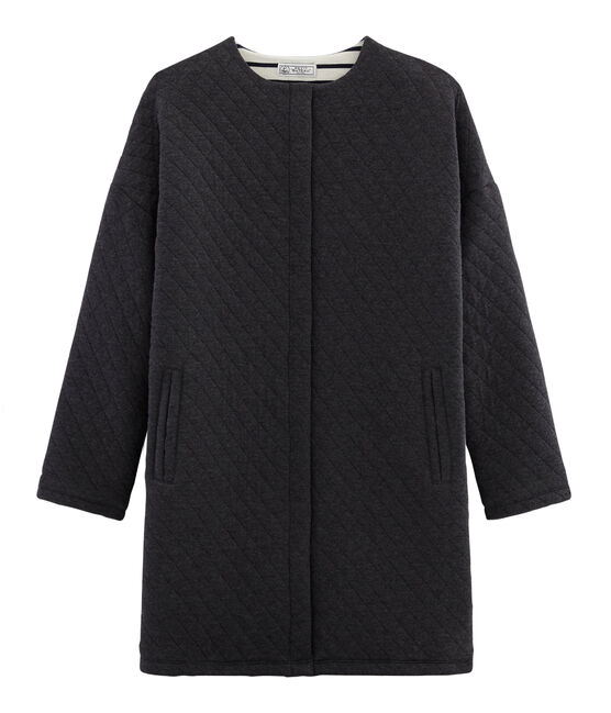 Lange Jacke aus Doppeljersey für Damen grau CITY CHINE